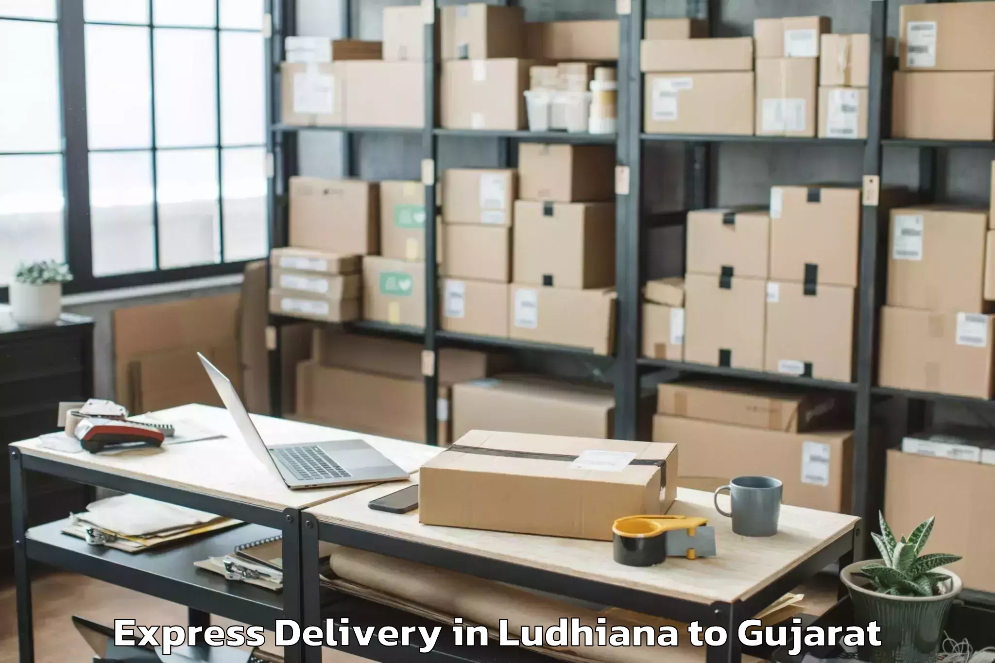 Top Ludhiana to Godhra Express Delivery Available